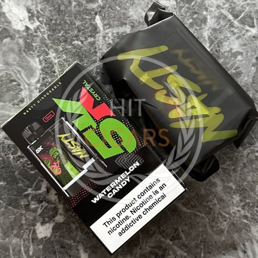 سحبة ناستي كريستال 5K حلوى البطيخ 5000 موشة - NASTY CRYSTAL 5K WATERMELON CANDY 5000 PUFFS
