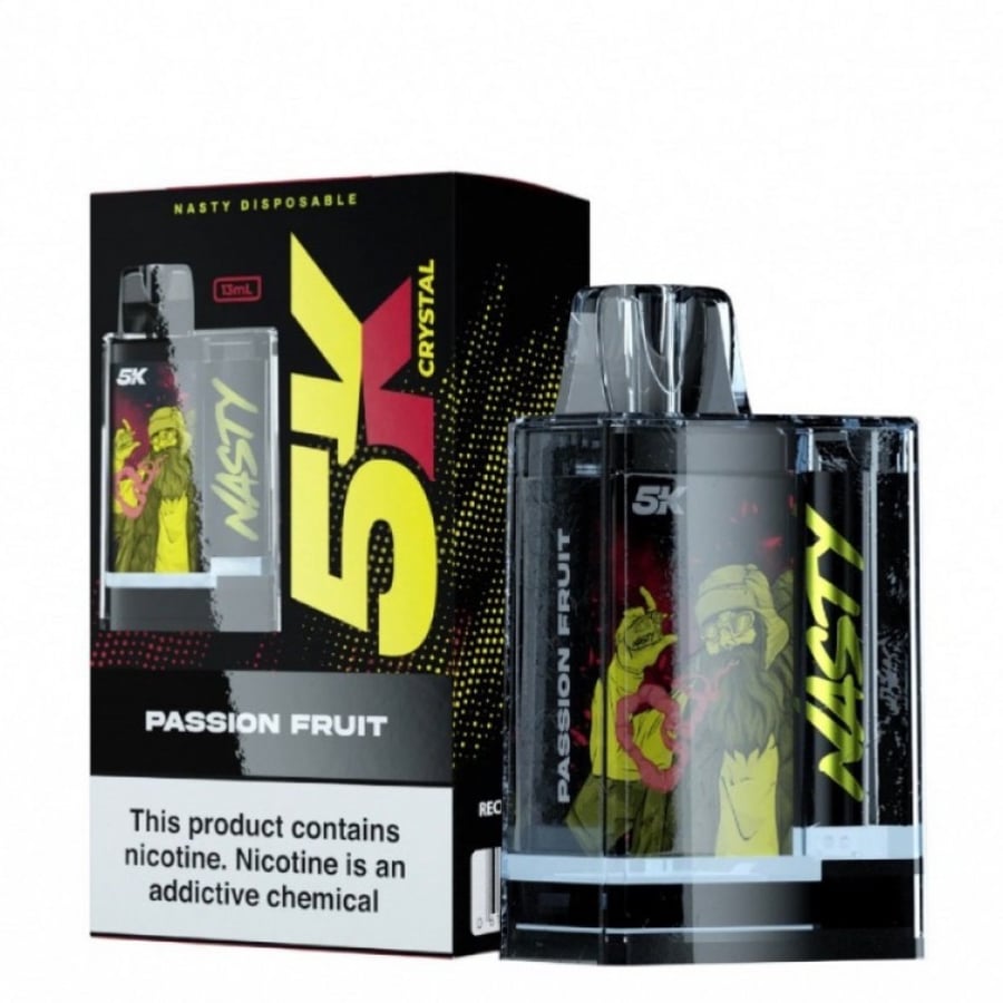 سحبة ناستي كريستال 5K باشن فروت 5000 موشة - NASTY CRYSTAL 5K PASSION FRUIT 5000 PUFFS