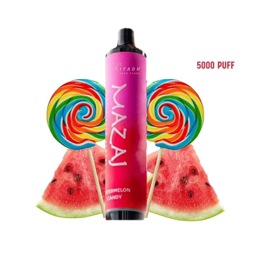 سحبة مزاج ديموند حلوي البطيخ 5000 موشة - MAZAJ Diamond Watermelon Candy 5000 puffs
