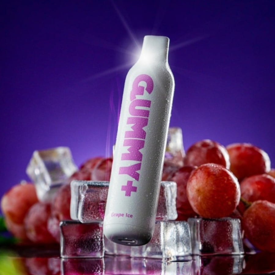 سحبة قمي بلس عنب ايس بارد 2200 موشة - Gummy Plus Grape Ice Disposable 2200 Puff