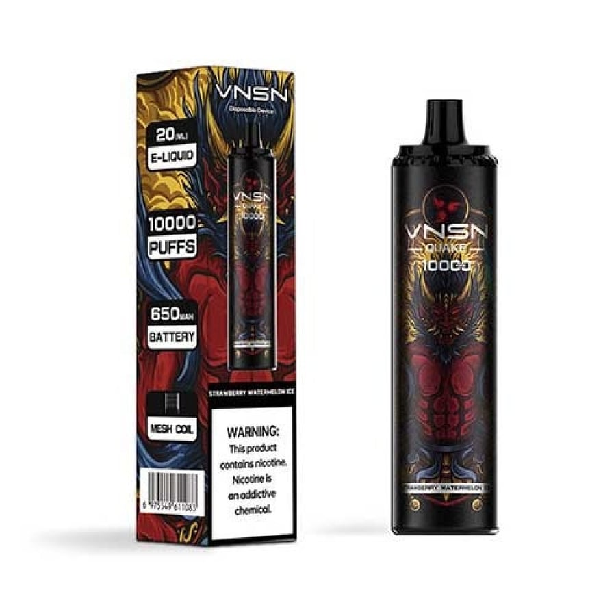 سحبة فنسن فراولة بطيخ ايس 10,000 موشة - VNSN QUAKE Strawberry Watermelon Ice 10,000 PUFFS DISPOSABLE VAPE