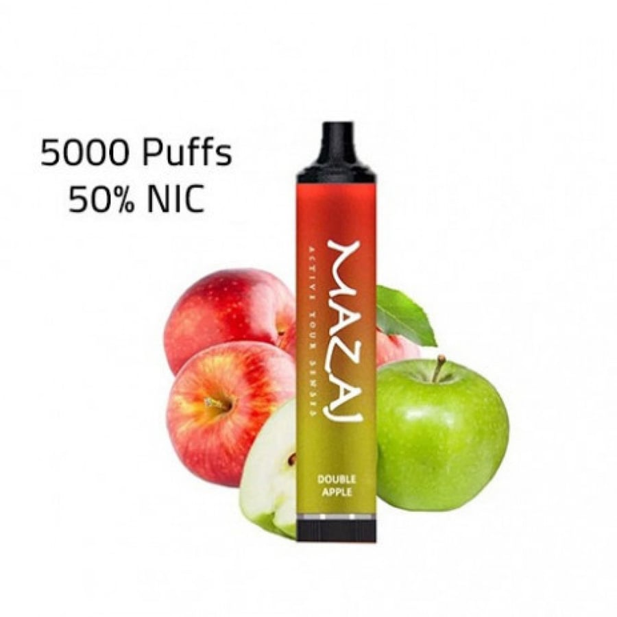 سحبة مزاج ديموند تفاحتين 5000 موشة - MAZAJ Diamond Double Apple 5000 puffs