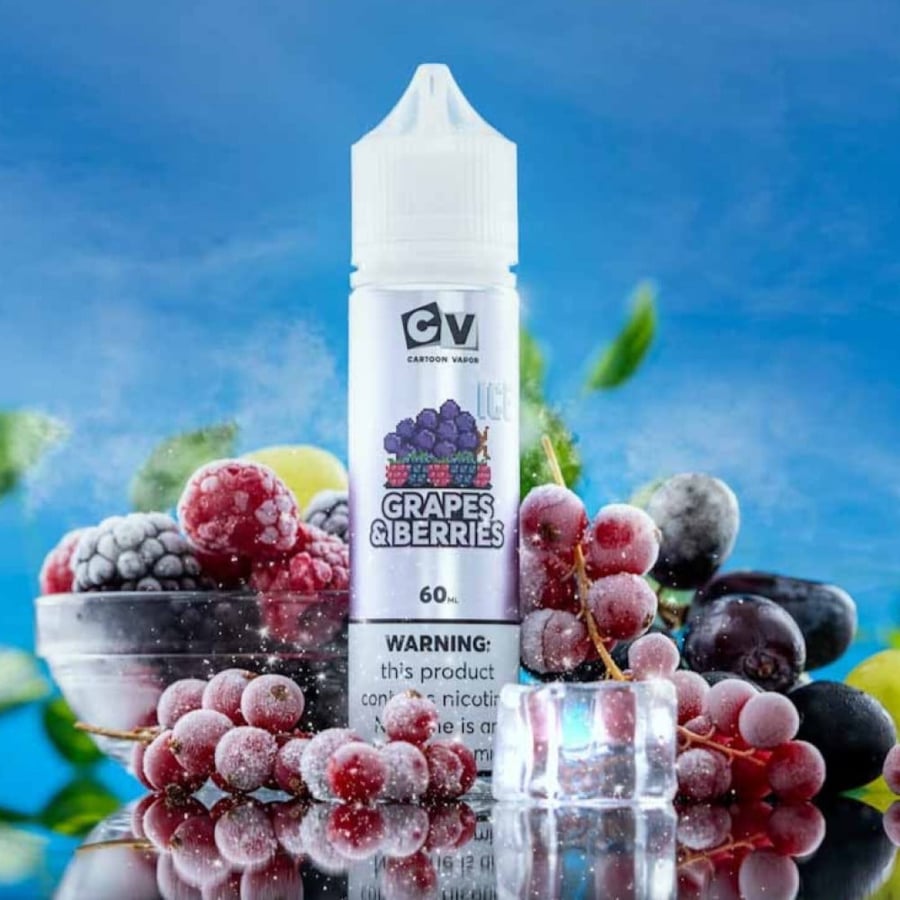 نكهة سي في عنب توت آيس 60 ملي - CV GRAPES BERRIES ICE - 60ML