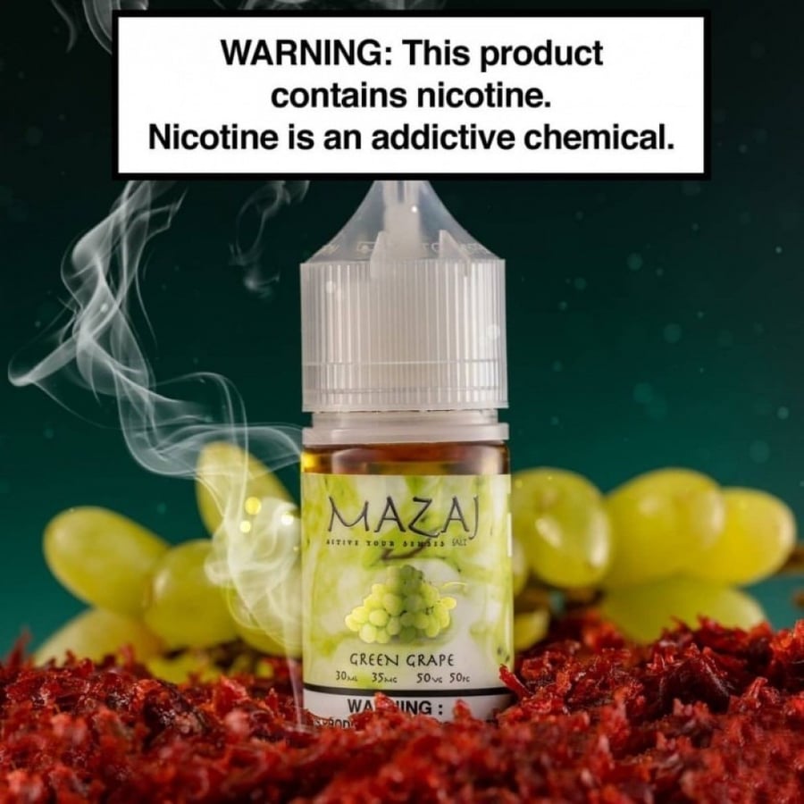 نكهة مزاج عنب أخضر سولت نيكوتين - MAZAJ GREEN GRAPE - Salt Nicotine