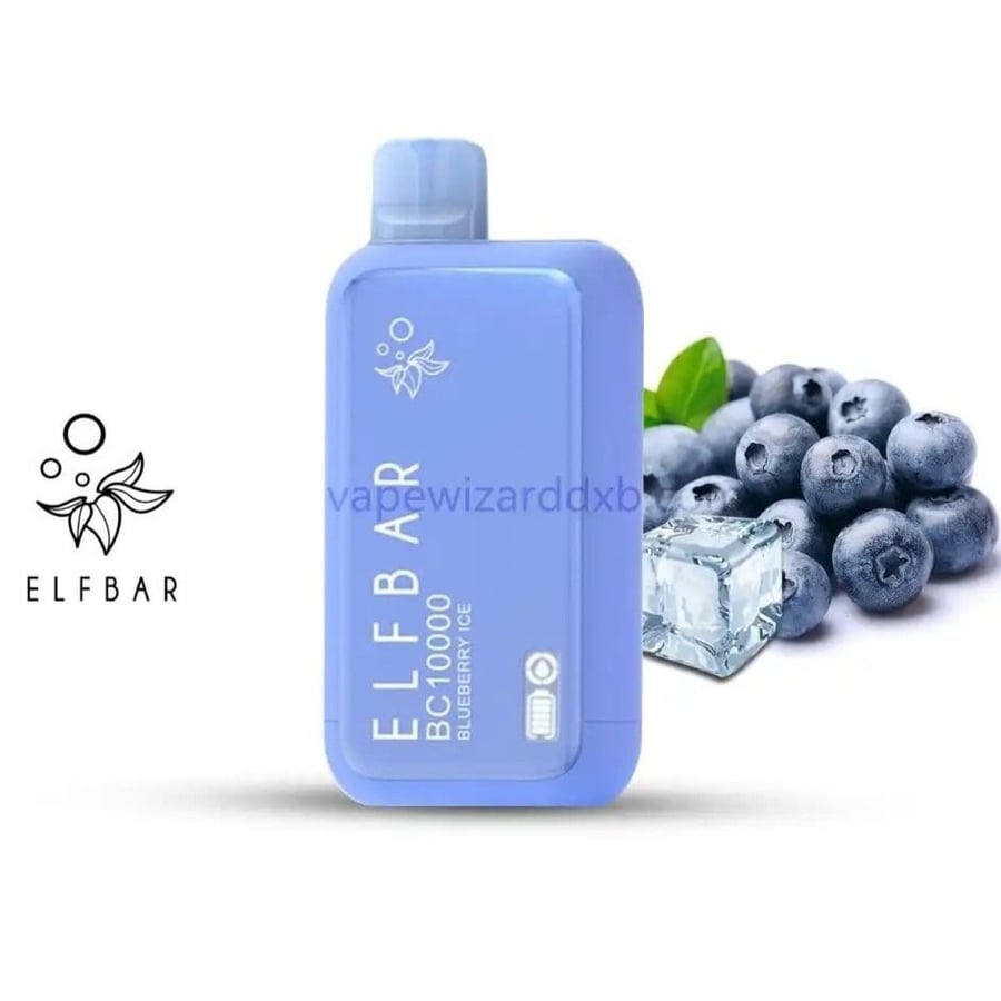 سحبة ايلف بار 10000 موشة توت ايس ELF BAR BC10000 BLUEBERRY ICE 10K PUFFS