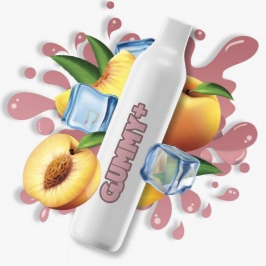 سحبة قمي بلس خوخ ايس بارد 2200 موشة - Gummy Plus Peach ICE Disposable 2200 Puff