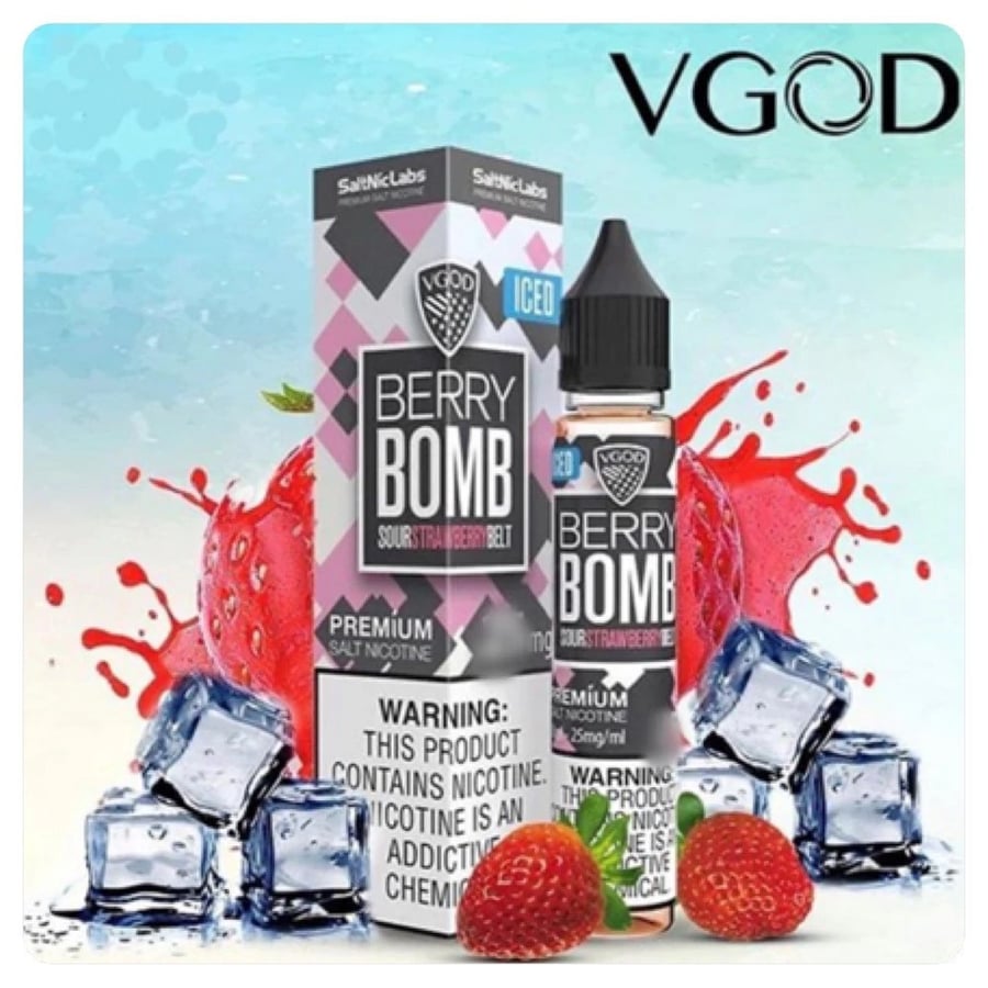 نكهة فيقود فراولة ايس سولت نيكوتين - VGOD Berry Bomb ICED - Salt Nicotine