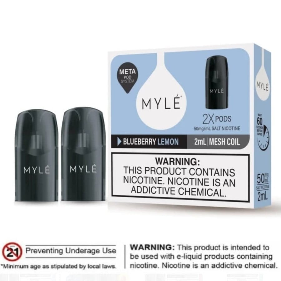 بودات مايلي ميتا بود الاصدار الخامس بلو بيري ليمون Myle Meta Pods V5 Blueberry Lemon