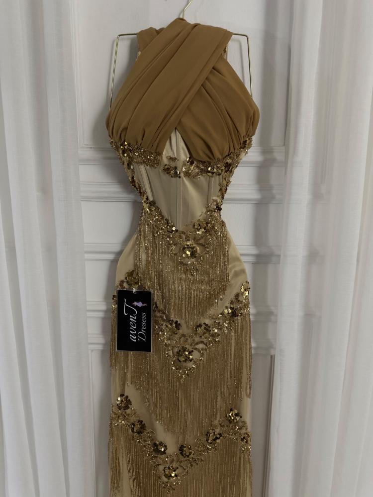 فستان ذهبي AF8352A