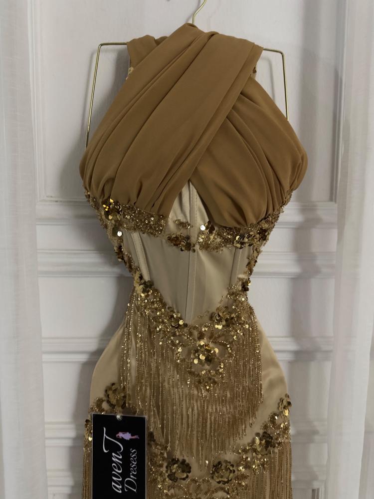 فستان ذهبي AF8352A