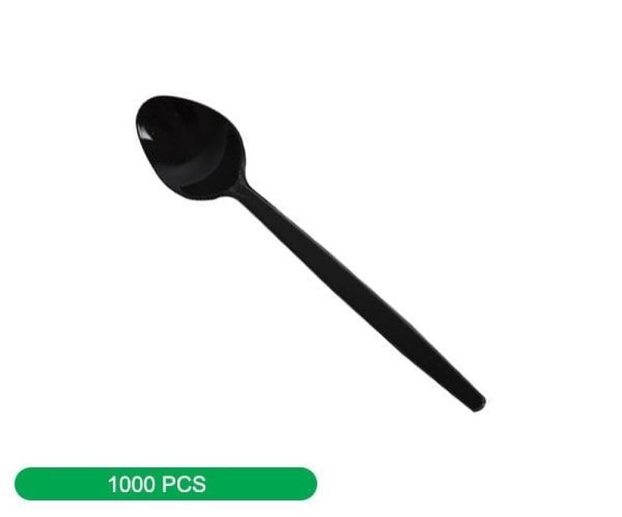 كرتون ملاعق بلاستيك ابوسهم صغير- اسود - 10*100