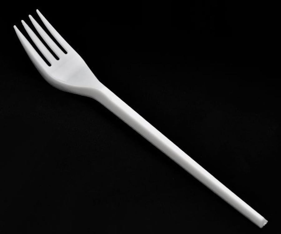 شوك طعام بلاستيك ابوسهم ابيض - 20*50