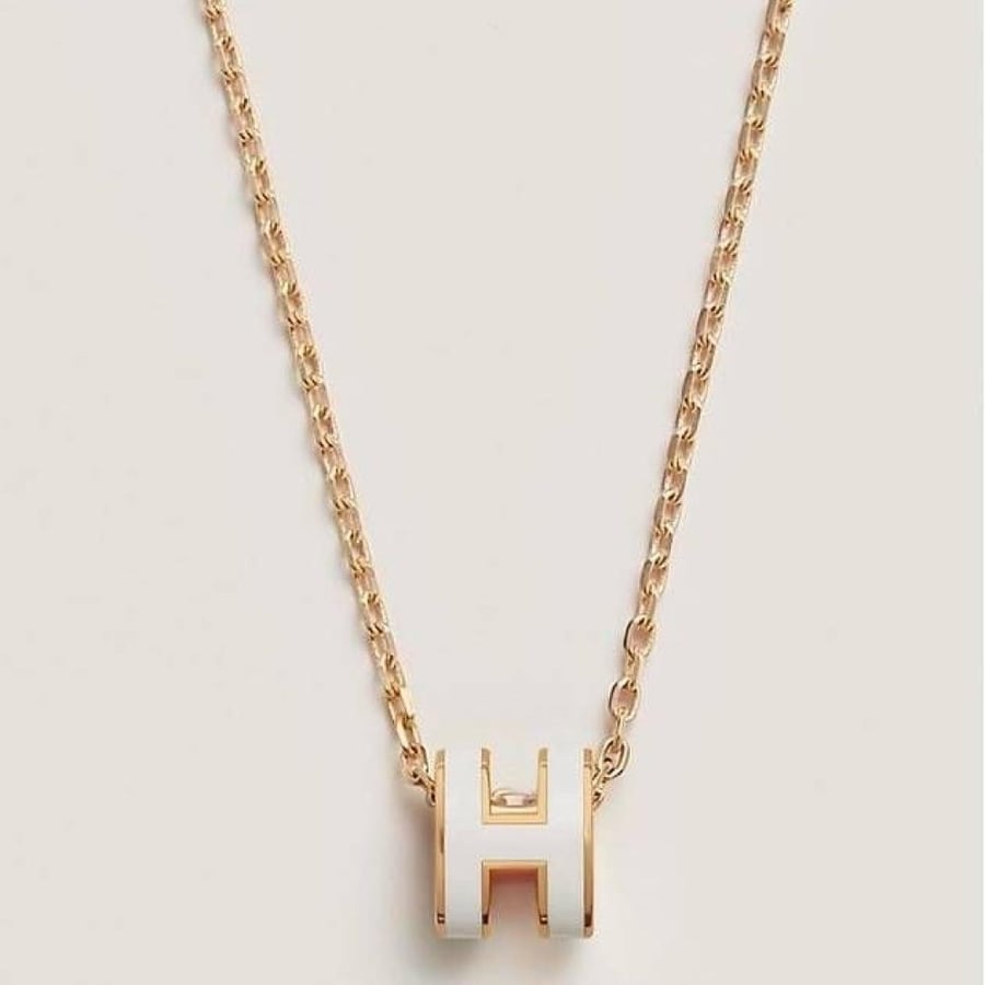 سلسال HERMES ذهبي وابيض