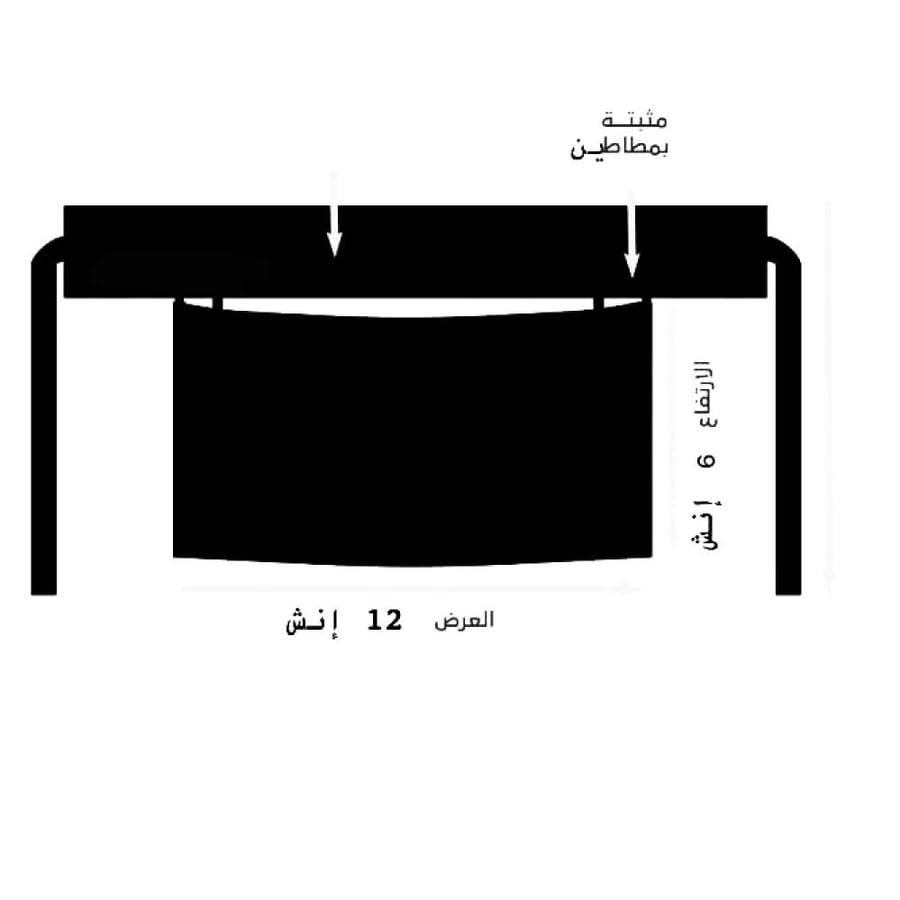 نقاب قصير مطاطين 6*12