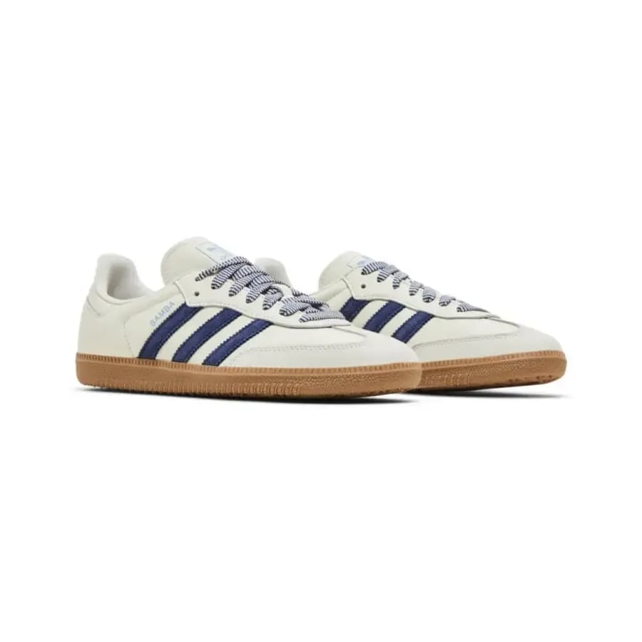 حذاء اديداس سامبا أوف وايت أزرق داكن – adidas Samba