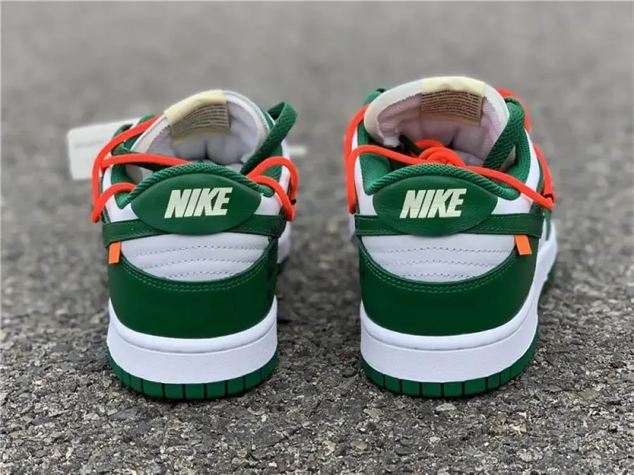 off-white x nike dunk low pine green