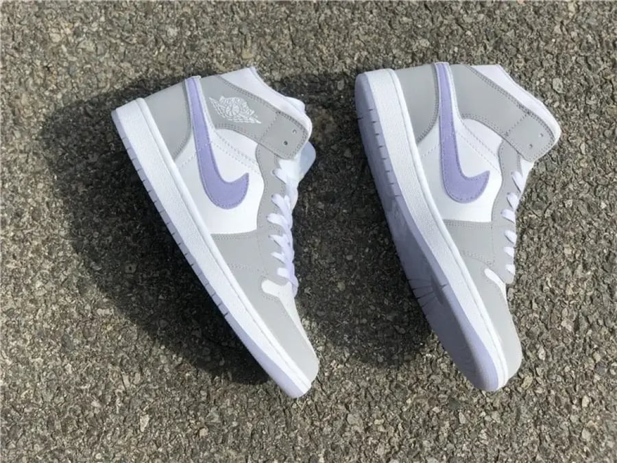 Air Jordan 1 Mid Aluminium Wolf Grey