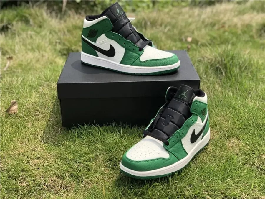 air jordan 1 mid pine green