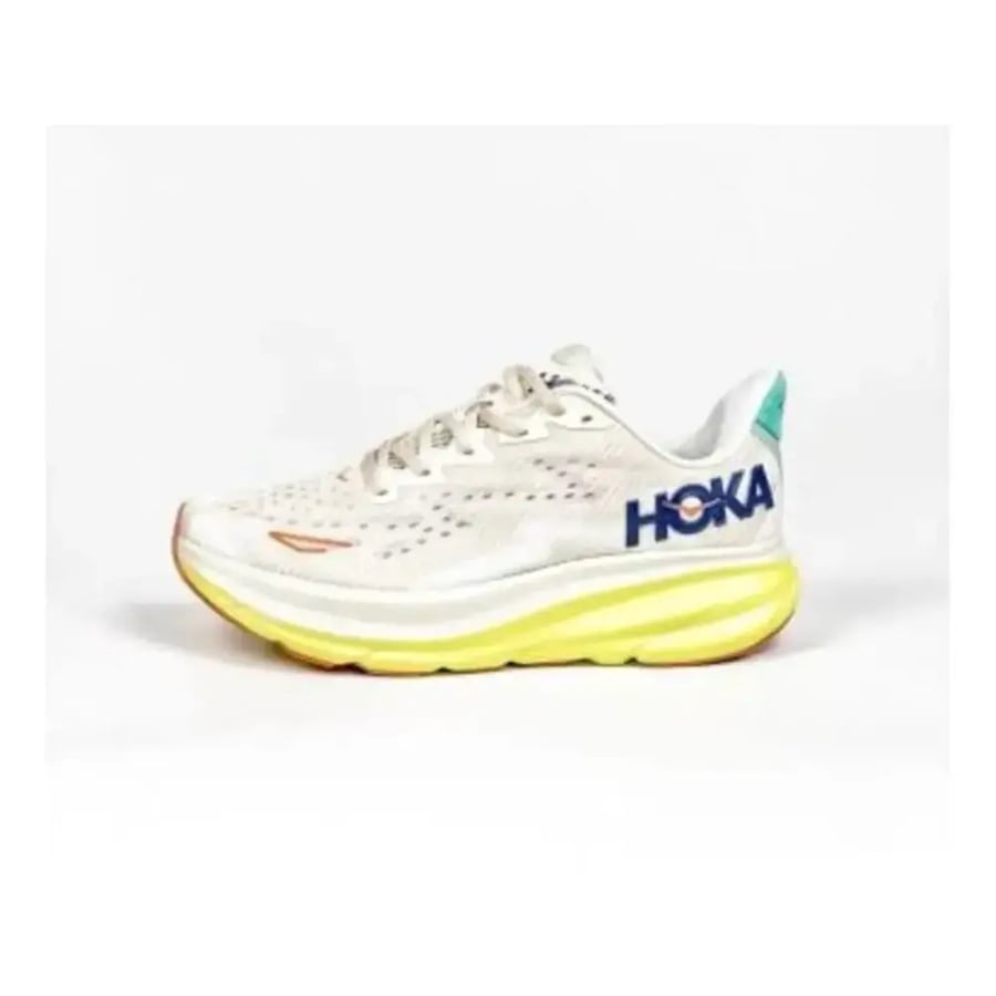 HOKA Clifton 10 - White/Neon Yellow