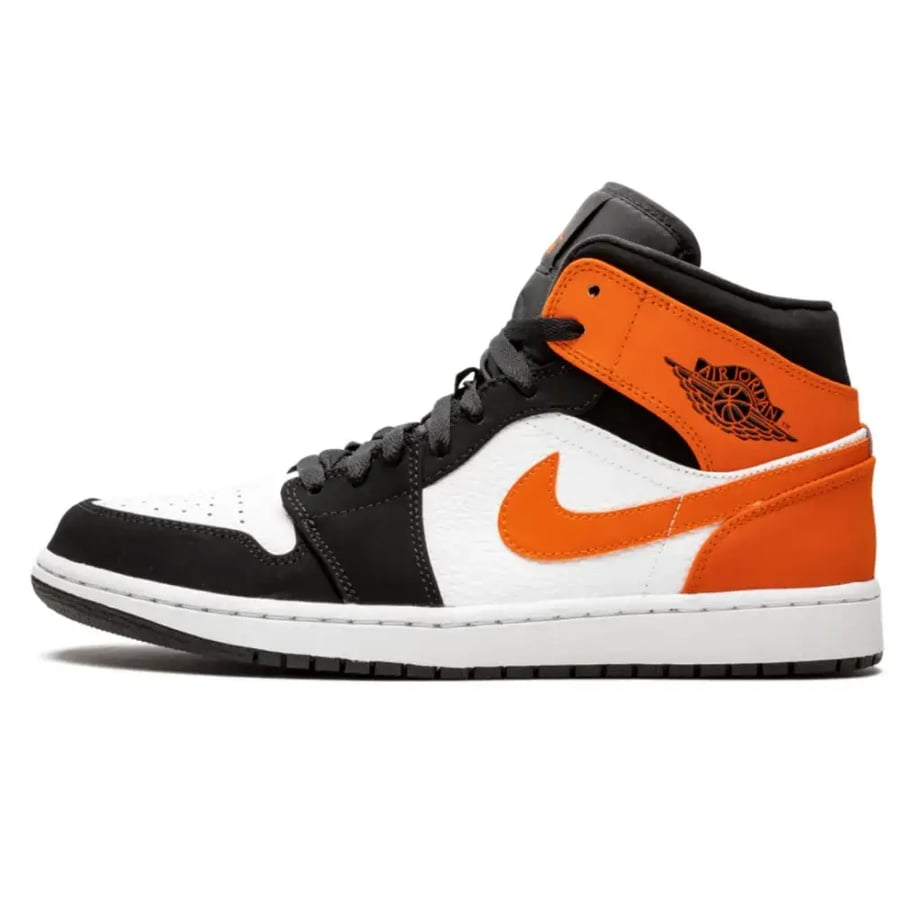 air jordan 1 mid black starfish white