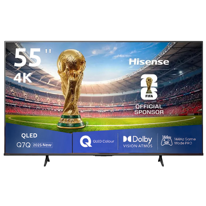 شاشة هايسنس 55 بوصة Q7Q QLED 4K 144 هرتز
