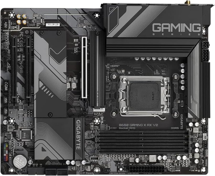 اللوحة الأم من جيجابايت طراز B650 جيمنج X AX V2 لمعالجات إيه إم دي بتقنية DDR5 بتصميم ATX بحجم ATX