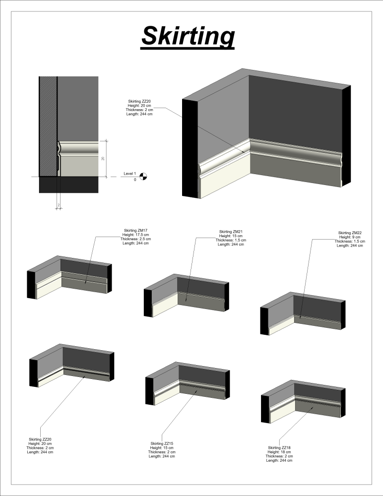 مكتبة العائلات الكلاسيكية الأساسية لـ 2024 Autodesk Revit