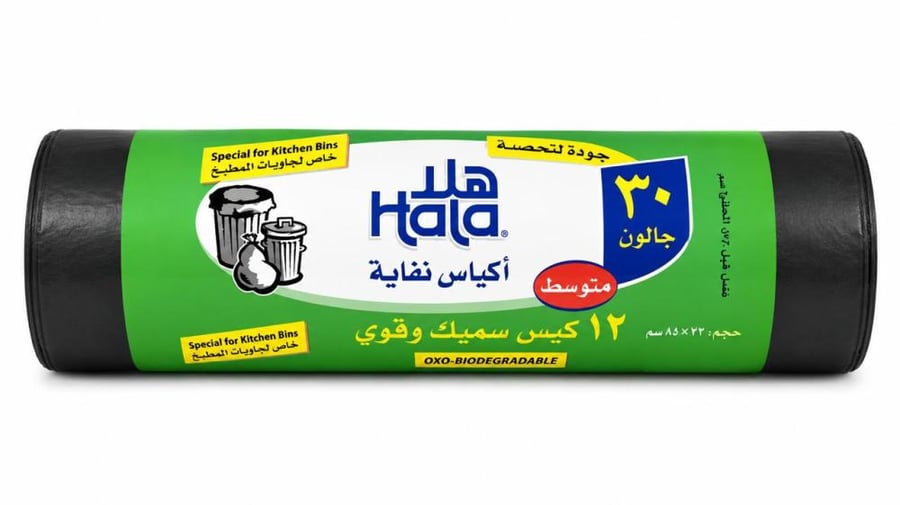 نفاية هلا سميكة وقوية 30 جالون 12 كيس