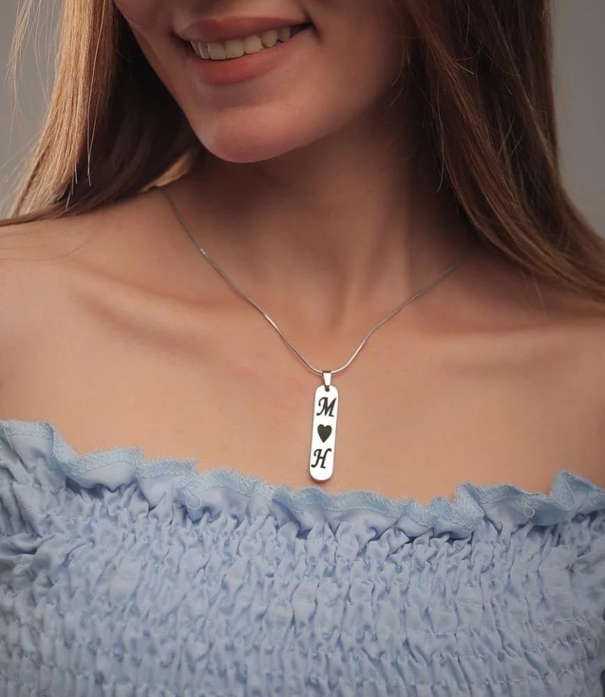 Luxury letter necklace - 21 karat gold or 925 silver