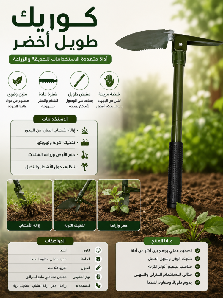 كوريك طوي سفاري - أداة زراعية متعددة الاستخدامات للحدائق والبستنة