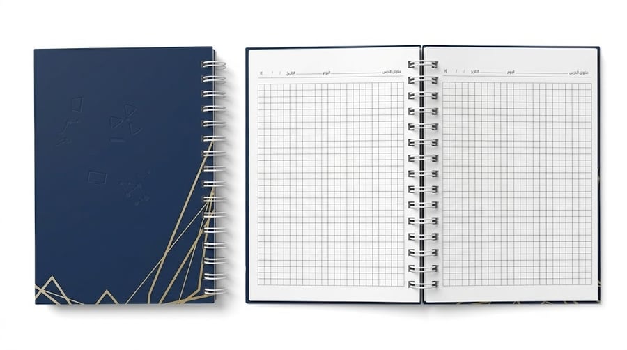 Small reinforced graph notebook 200 pages - A5