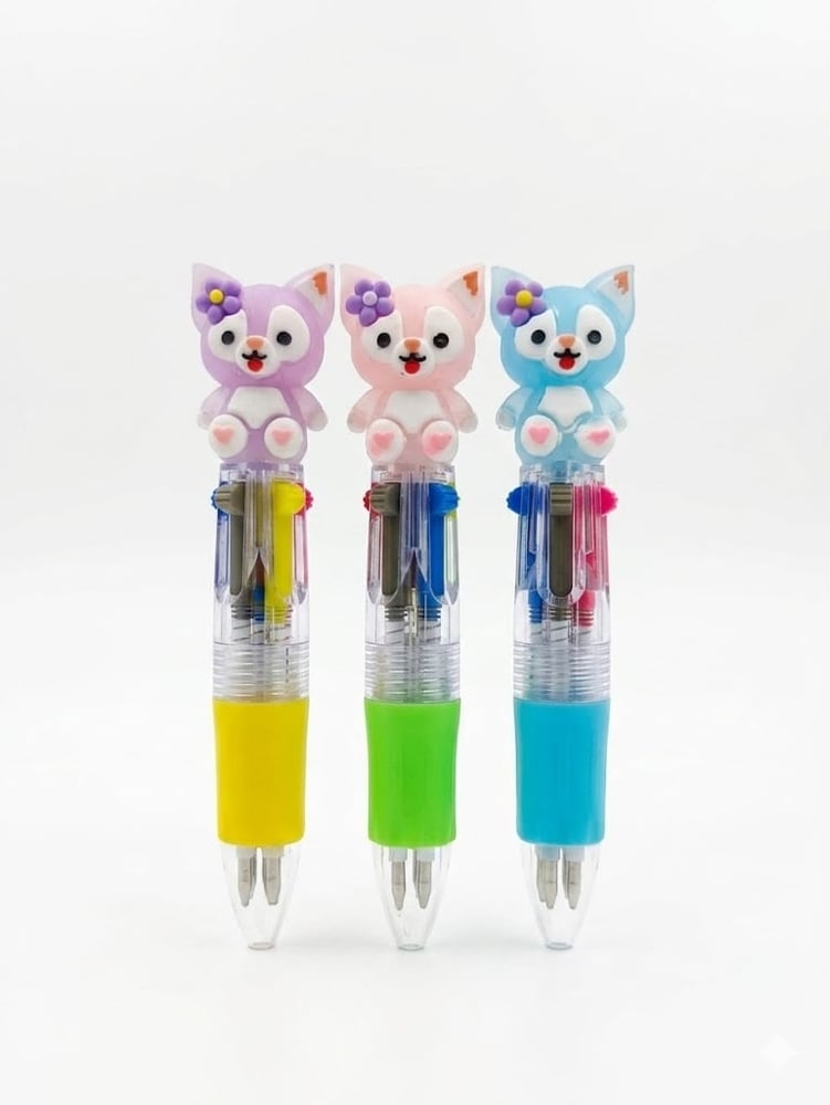 Multi-colored pens - The three cats