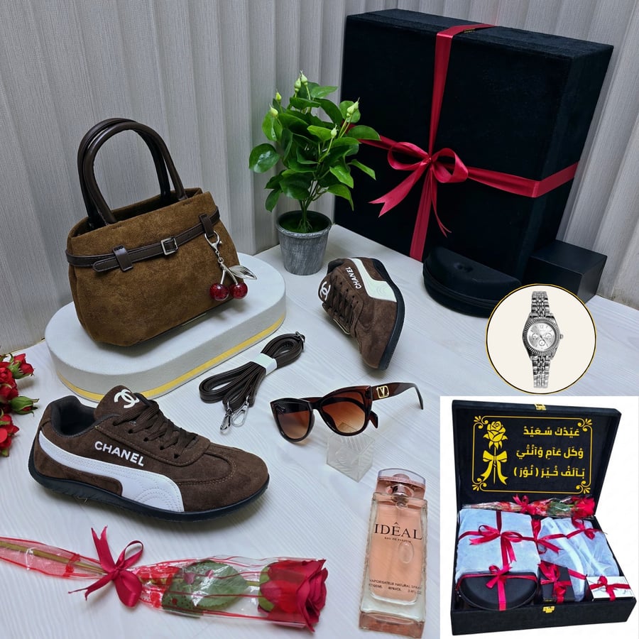 Coach cherry brand gift set made of high-quality leather