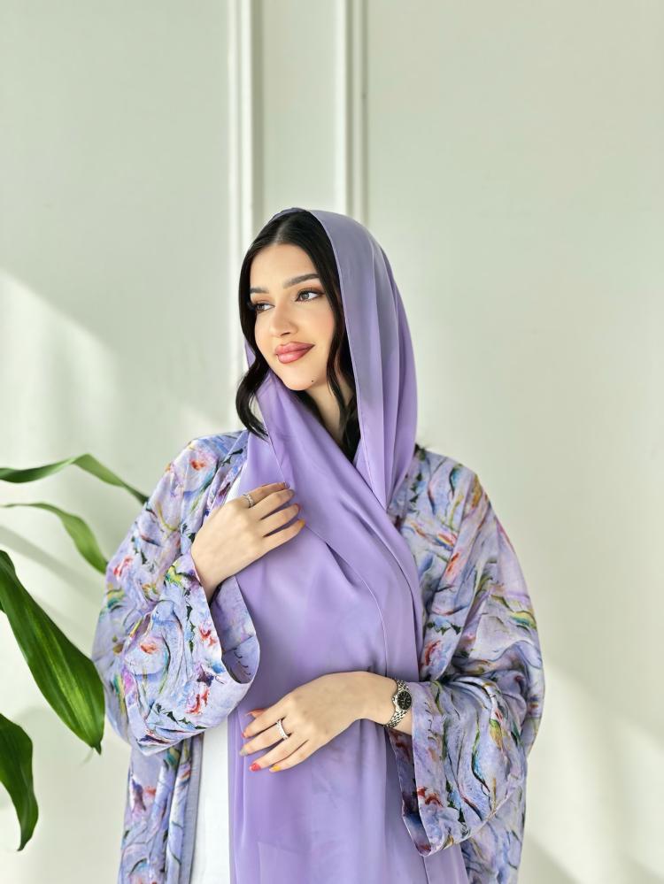 Purple bowal abaya