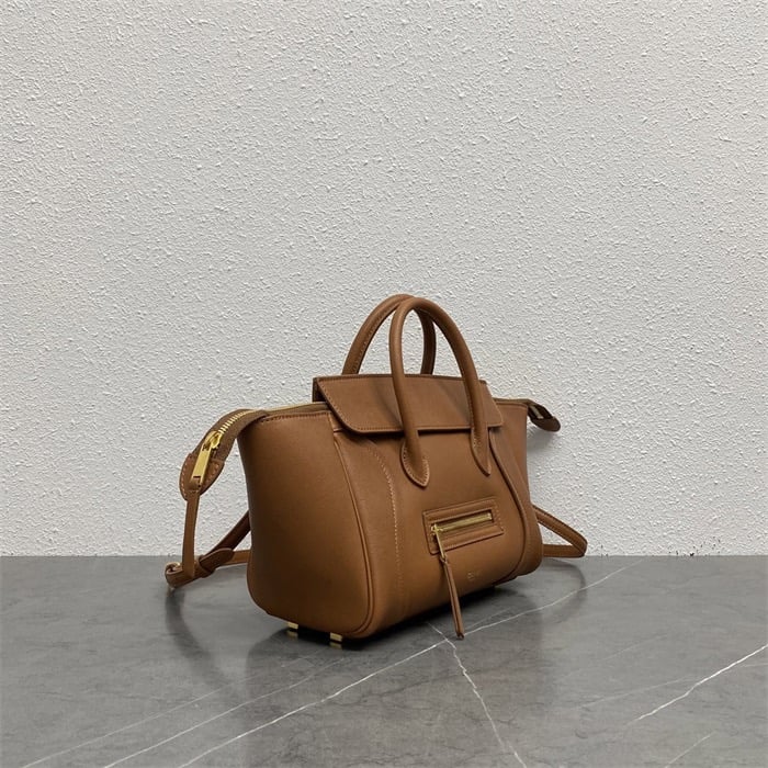 CELINE Small New Luggage In Supple Shiny lambskin