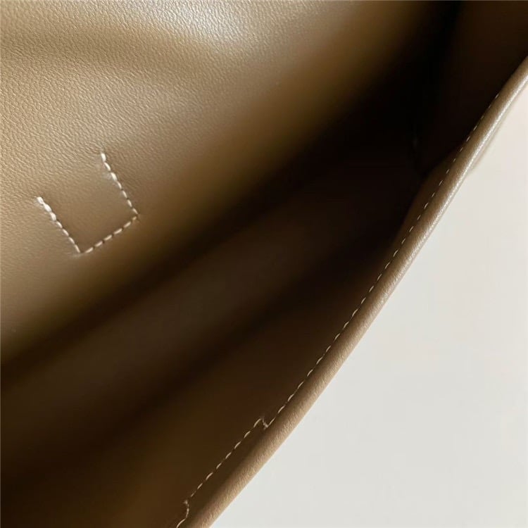 HERMES Jige Elan Epsom Real Leather Handbag