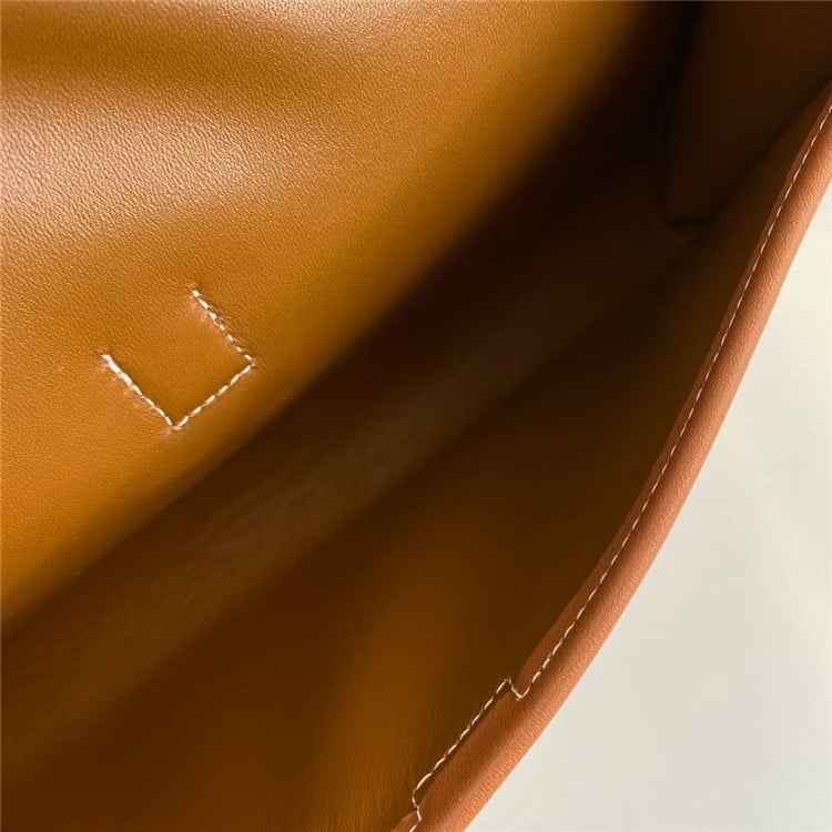 HERMES Jige Elan Epsom Real Leather Handbag
