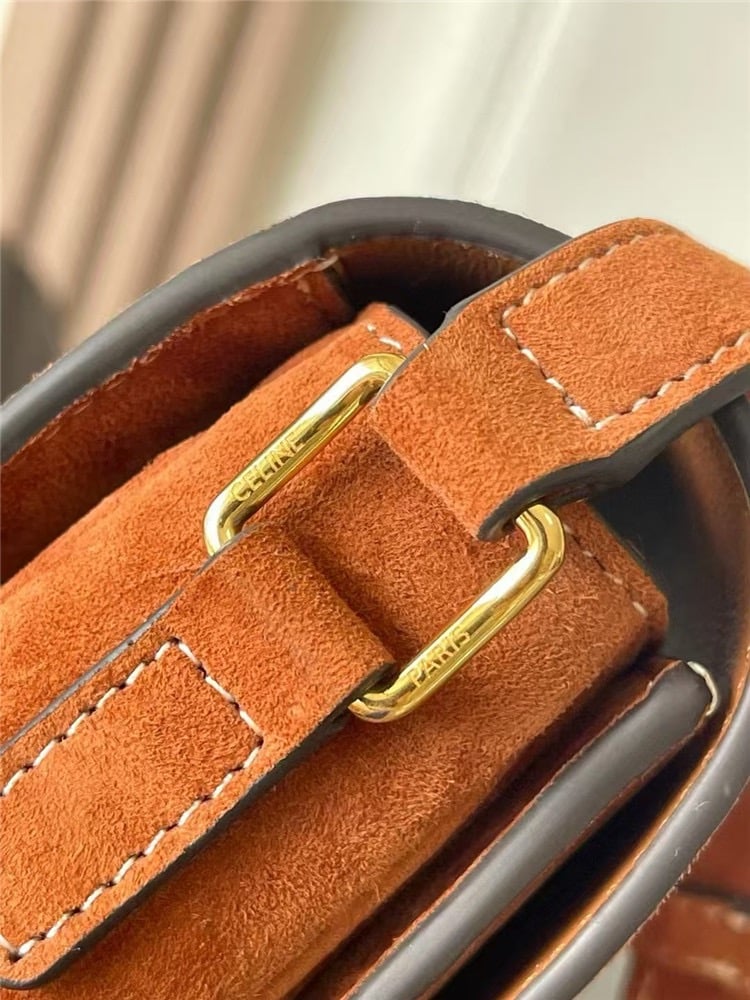 CELINE Teen Triomphe Bag In Shiny Calfskin -