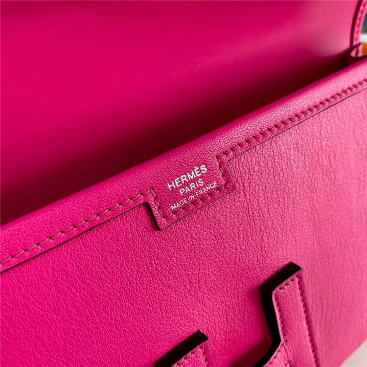 HERMES Jige Elan Epsom Real Leather Handbag
