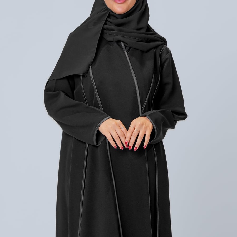 عباية ربع كلوش مع تحديد ستان