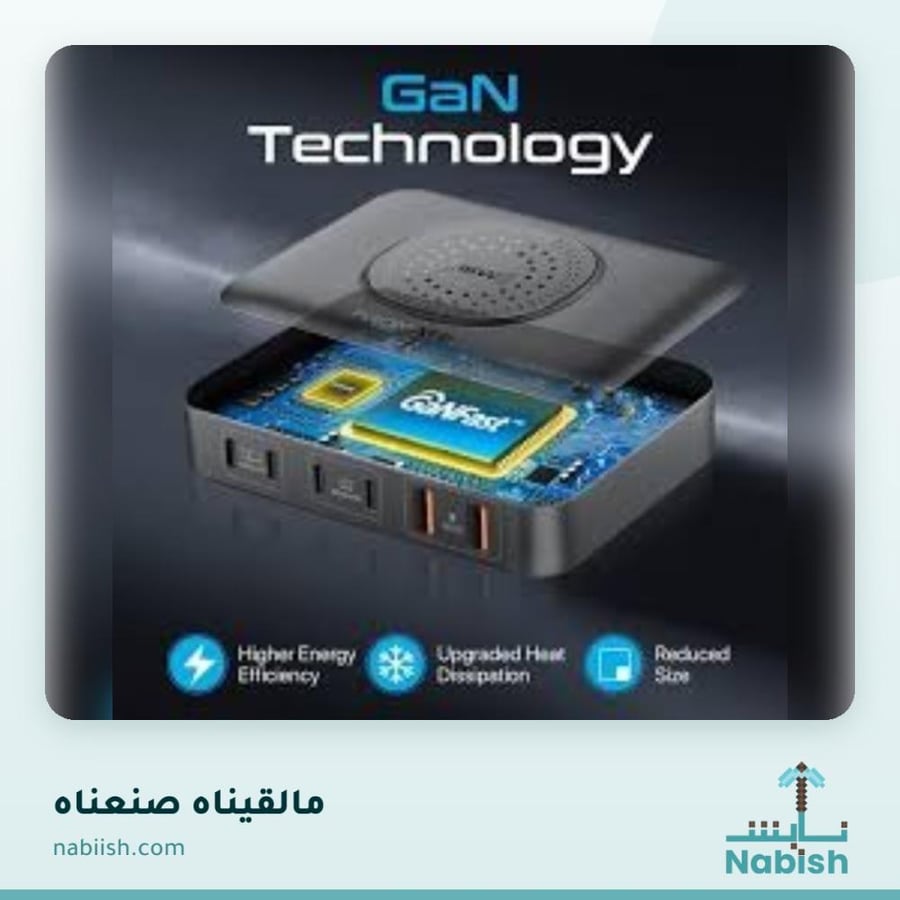 محطة شحن بروميت PowerBase-GaN100 بقوة 100 واط 7 في 1 مع شحن لاسلكي