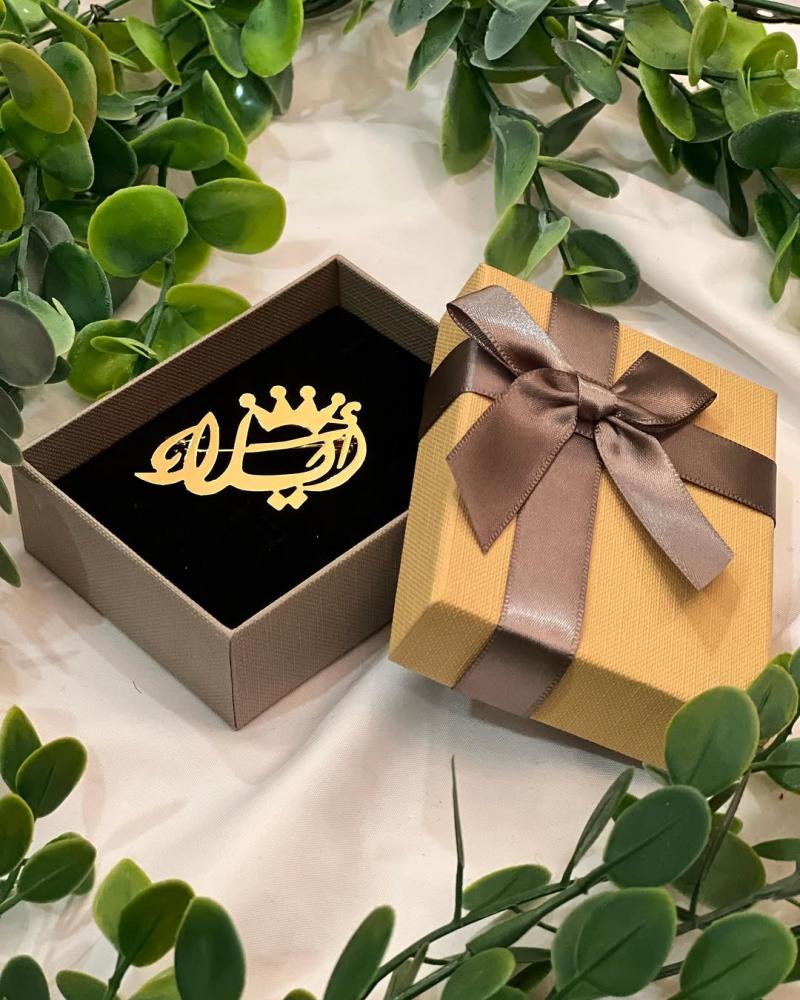 بروش للاطفال مطلي بالذهب أو الفضه