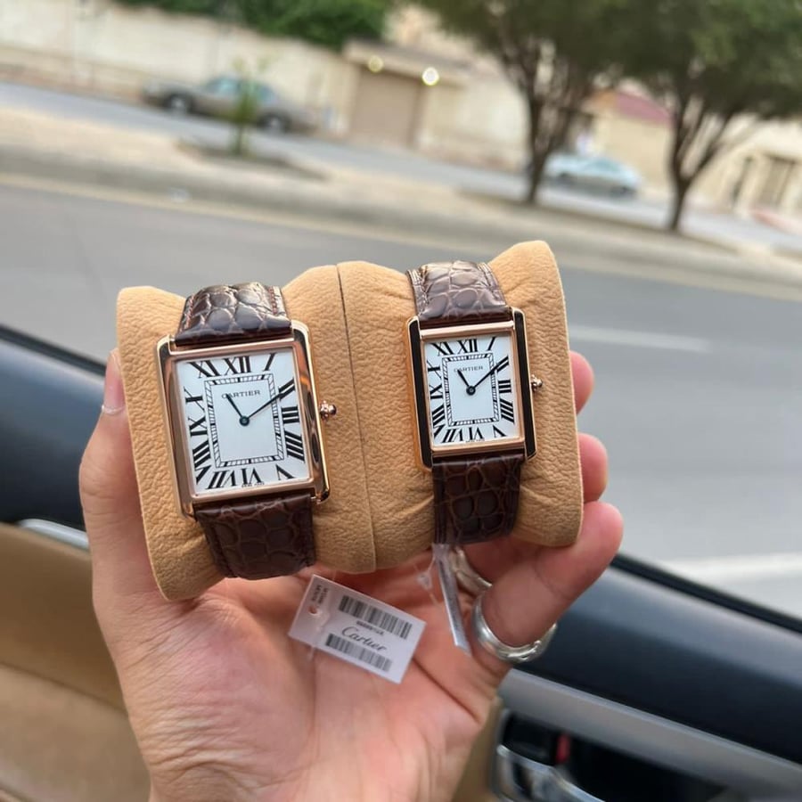 طقم ساعه رجالي وساعه نسائي ماركه كارتير