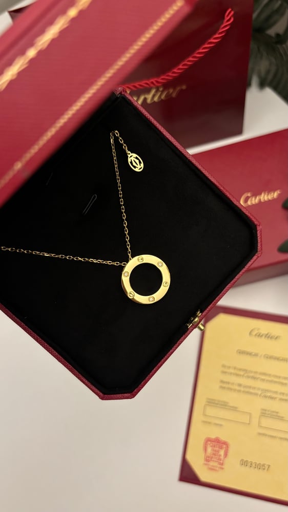 Cartier LOVE pendant with stones
