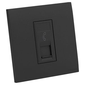ماسه - فيش تليفون مفرد أسود 7*7