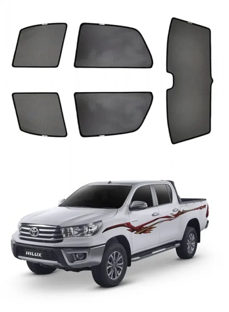 Toyota Hilux double cab shading curtains 2016-2022