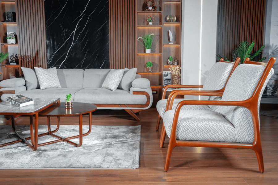 كراسي من وودي ابيض - 75x75x75