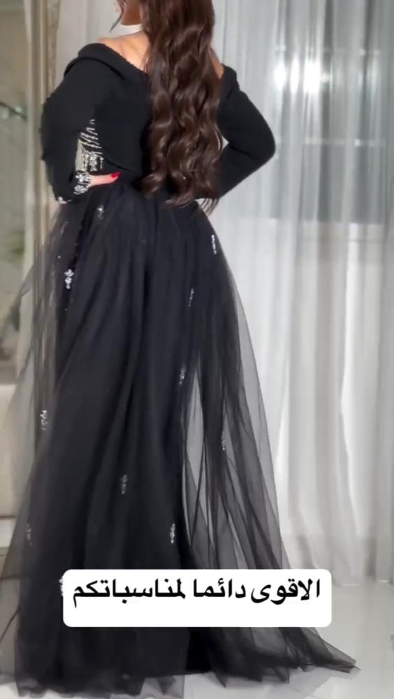 فستان سهرة كريب استرتش