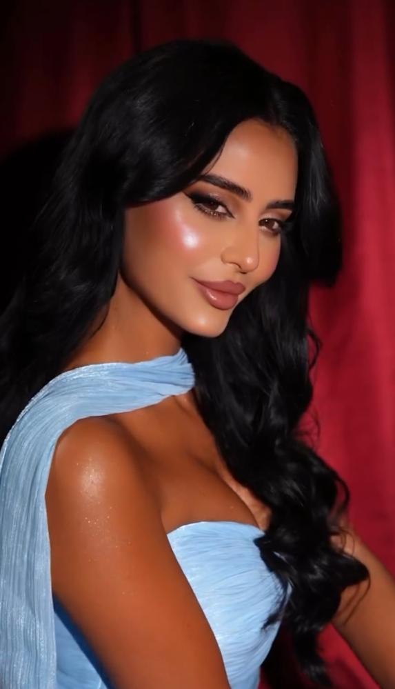 فستان سهرة كرنكل سماوي