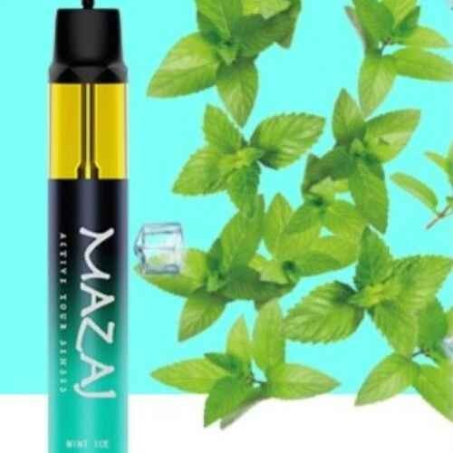 سحبة مزاج 1200 موشه نعناع ايس MAZAJ NANO MINT ICE 1200 PUFFS